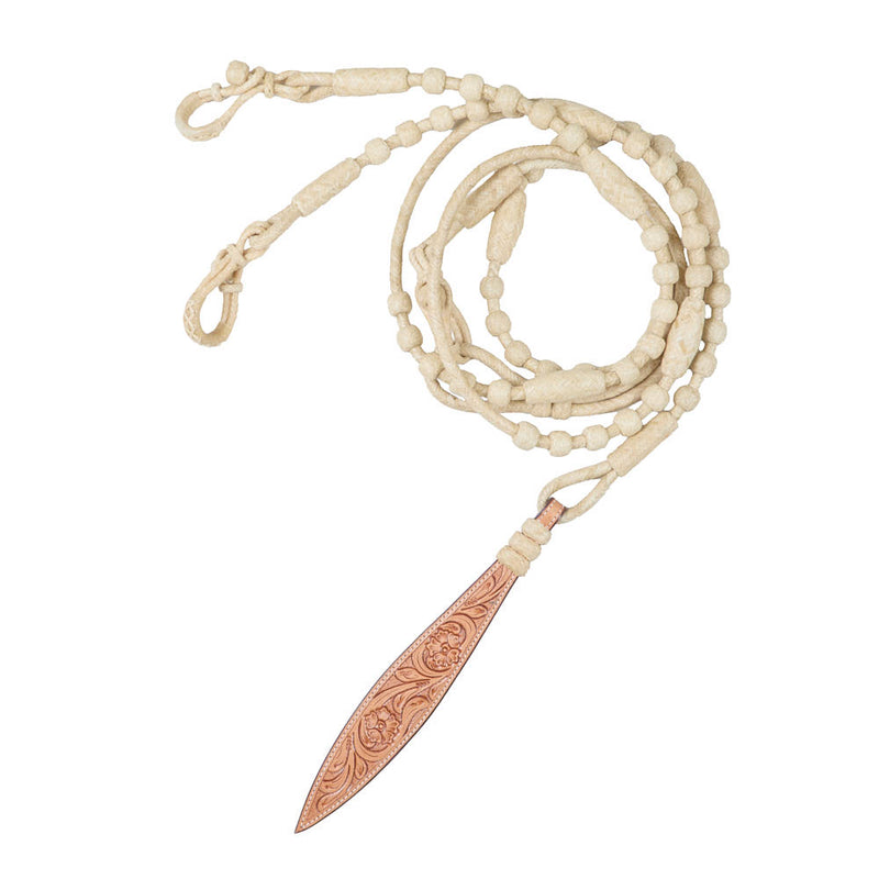 NRS 16 Plait Braided 54in Rawhide Romal Reins