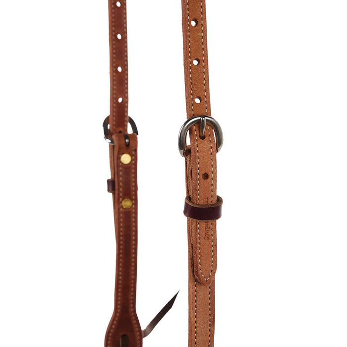 Cowperson Tack Roughout Double Buckle Slide Ear Headstall