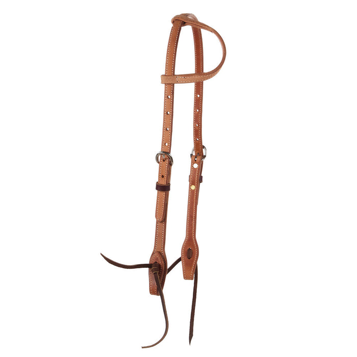 Cowperson Tack Roughout Double Buckle Slide Ear Headstall