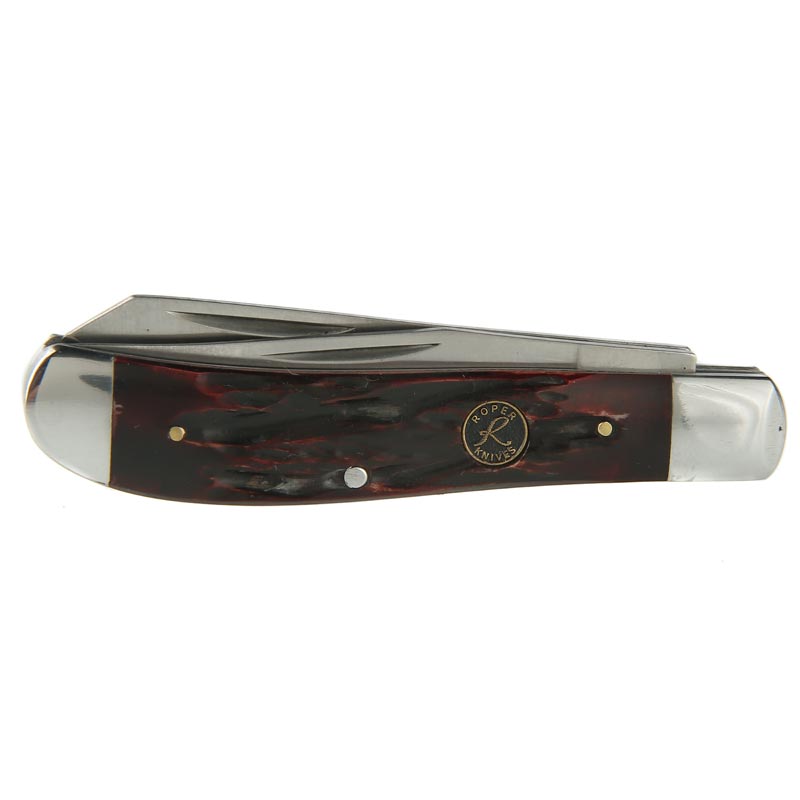 Roper Knives Brown Bone Trapper Knife