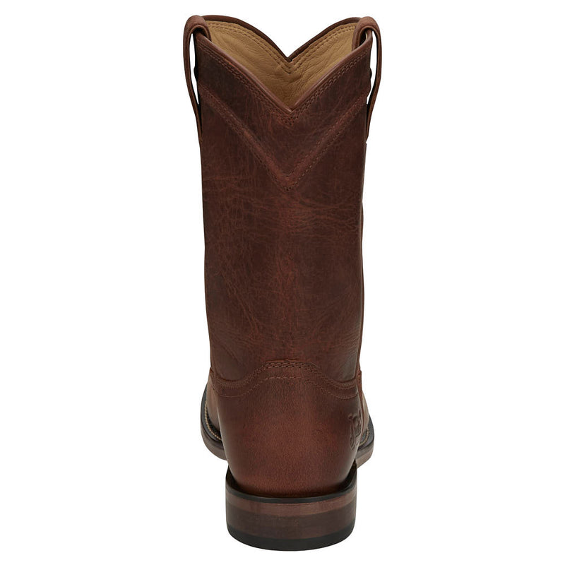 Justin Boot Company Men's Braswell Roper Brown Water Buffalo 10in Top Boot
