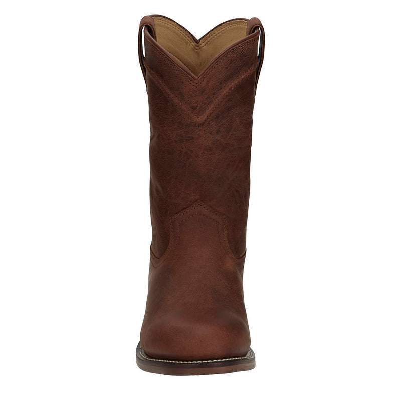 Justin Boot Company Men's Braswell Roper Brown Water Buffalo 10in Top Boot