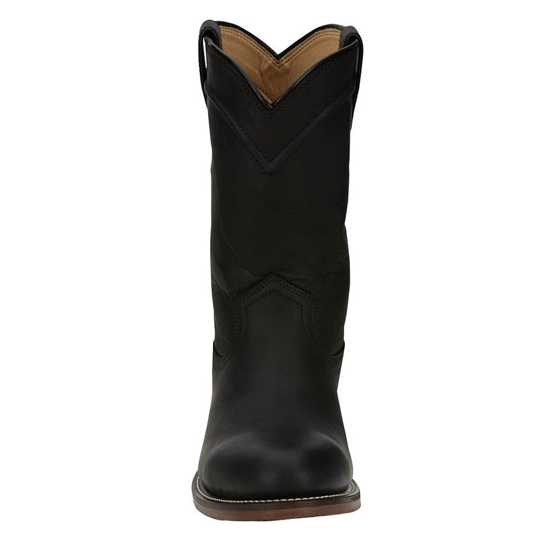 Justin Boot Company Men's Braswell Roper Black Water Buffalo 10in Top
