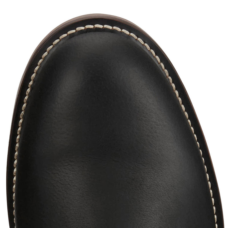 Justin Boot Company Men's Braswell Roper Black Water Buffalo 10in Top