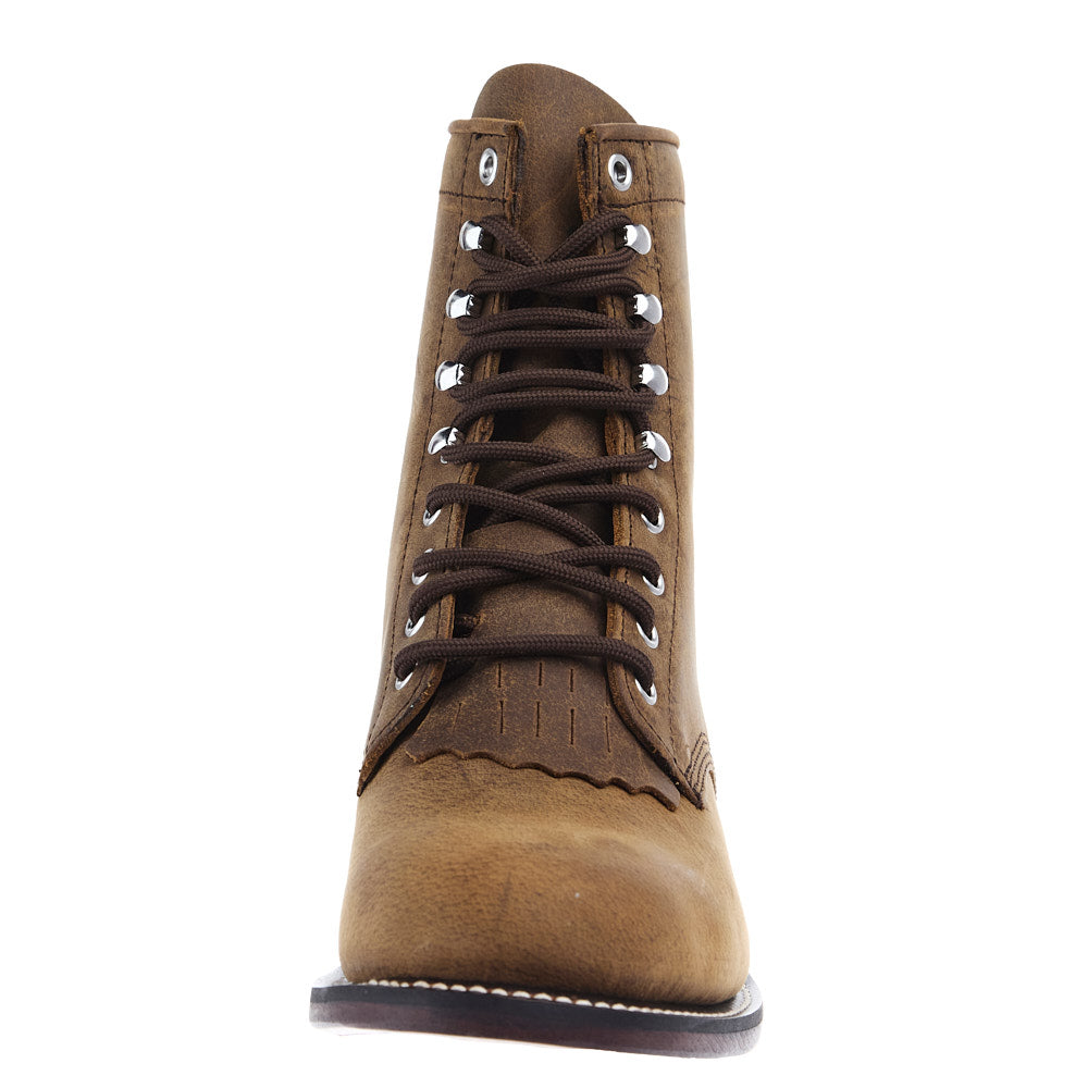 Justin Boot Company Men's Brown Water Buffalo 7in Lace Up Roper — NRS
