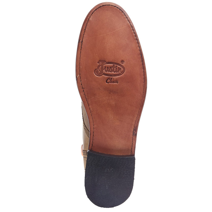 Justin Boot Company Men's Brown Water Buffalo 7in Lace Up Roper Justin Boot Company Men's Brown Water Buffalo 7in Lace Up Roper
