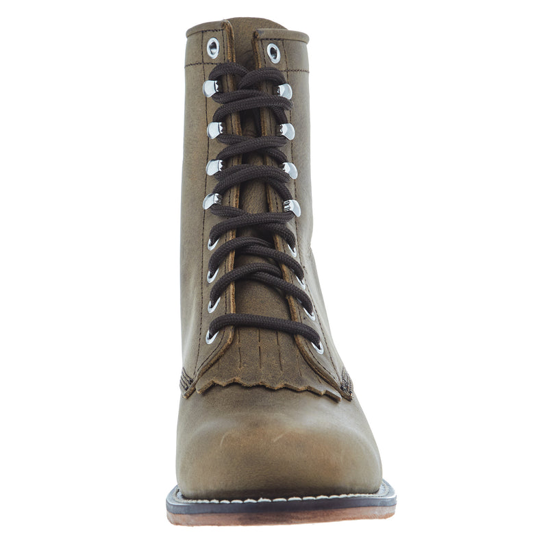 Justin Boot Company Women's Mckean Brown Lace-Up Roper