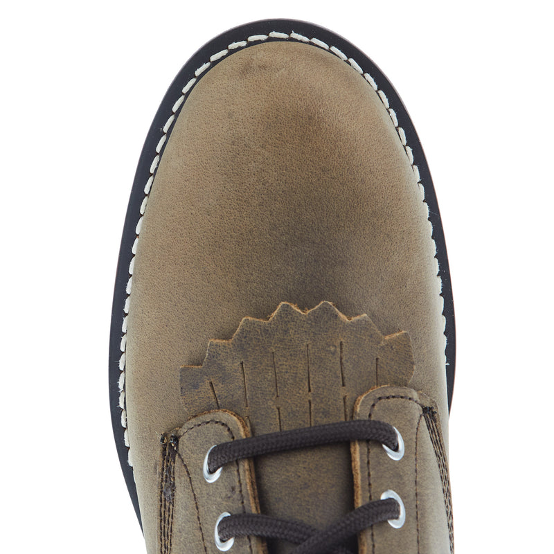 Justin Boot Company Women's Mckean Brown Lace-Up Roper