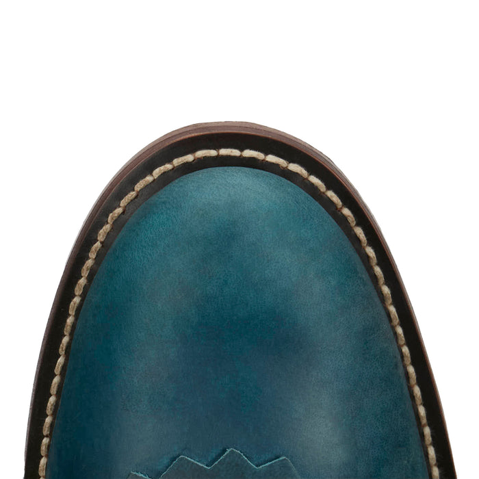 Justin Boot Company Womens Turquoise Water Buffalo Lace Up Roper Boot