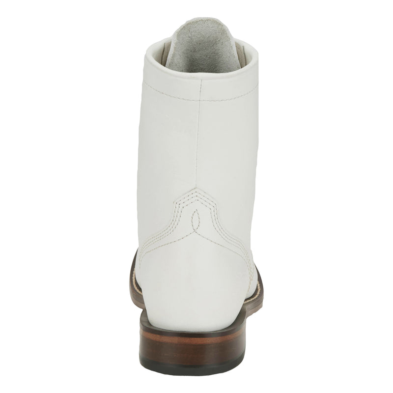 Justin Boot Company Womens White Water Buffalo Lace Up Roper Boot