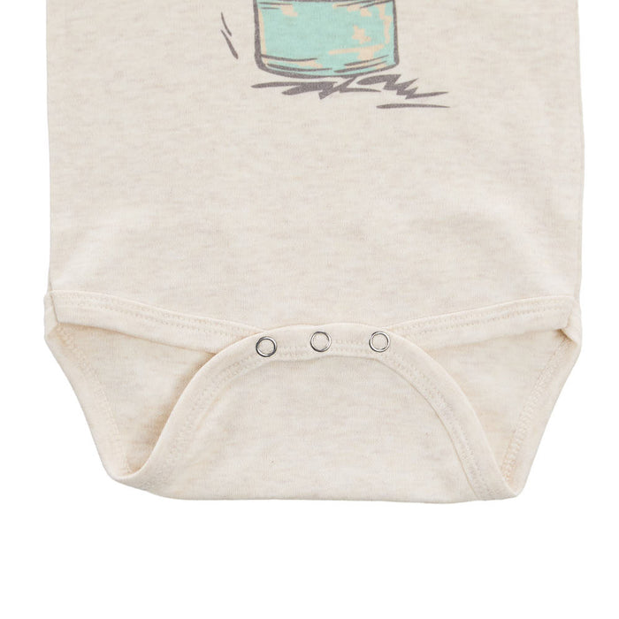 Ranch Raised Boy's Oatmeal Arena Raised Onesie