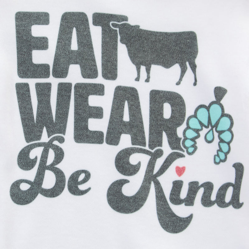 Ranch Raised Girls Be Kind White Onesie