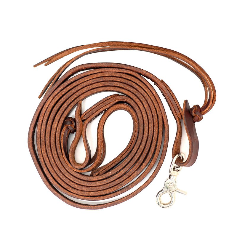 Cowboy Tack 5/8 Inch Chocolate Harness Leather Roping Reins