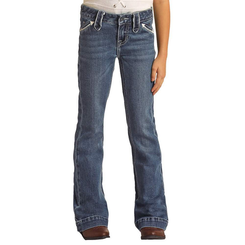 Rock & Roll Denim Girls Extra Stretch Trousers