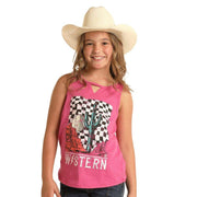 Rock & Roll Denim Girl's Western Graphic Tank