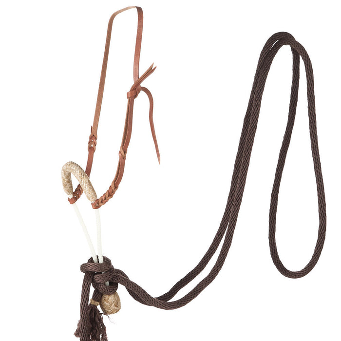 NRS Hand Braided Rawhide Rope Loping Hackamore