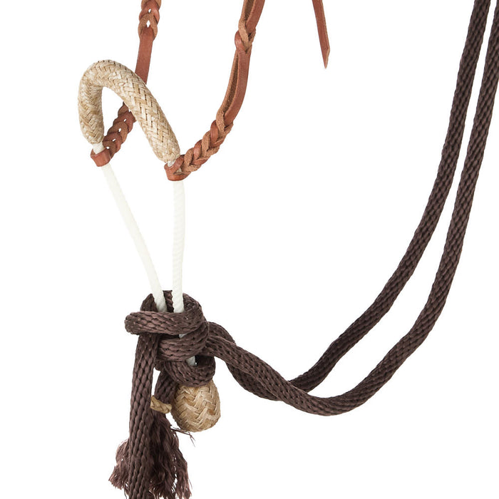 NRS Hand Braided Rawhide Rope Loping Hackamore