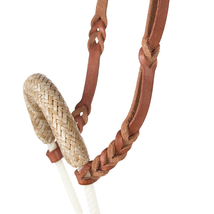 NRS Hand Braided Rawhide Rope Loping Hackamore