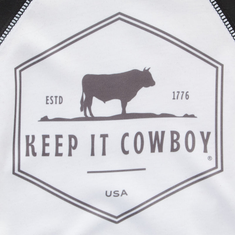 Ranch Raised Infant Boys Keep It Cowboy White Onesie