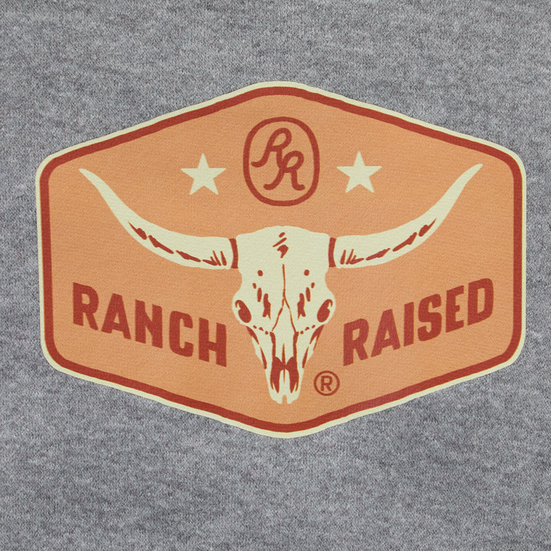 Ranch Raised Boys Grey Longhorn Sweatshirt