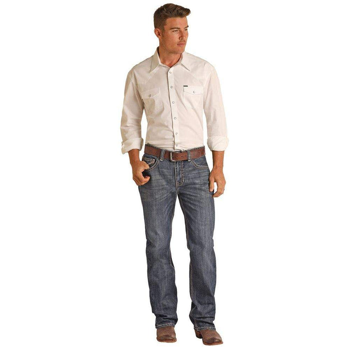 Rock N Roll Cowboy Raised Denim Double Barrel Jeans