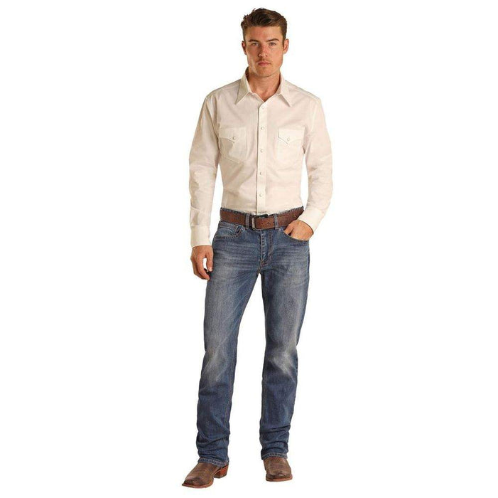 Rock N Roll Cowboy Small V Stackable Bootcut Jeans
