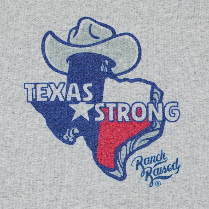 Ranch Raised Boy's Grey Texas Strong Tee