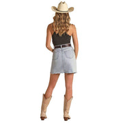 Rock & Roll Denim and Womens Asymmetrical Closure Skirt