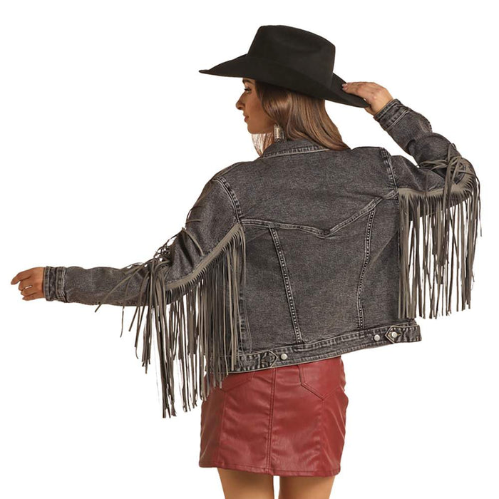 Rock & Roll Denim Women's Cropped Denim Blazer