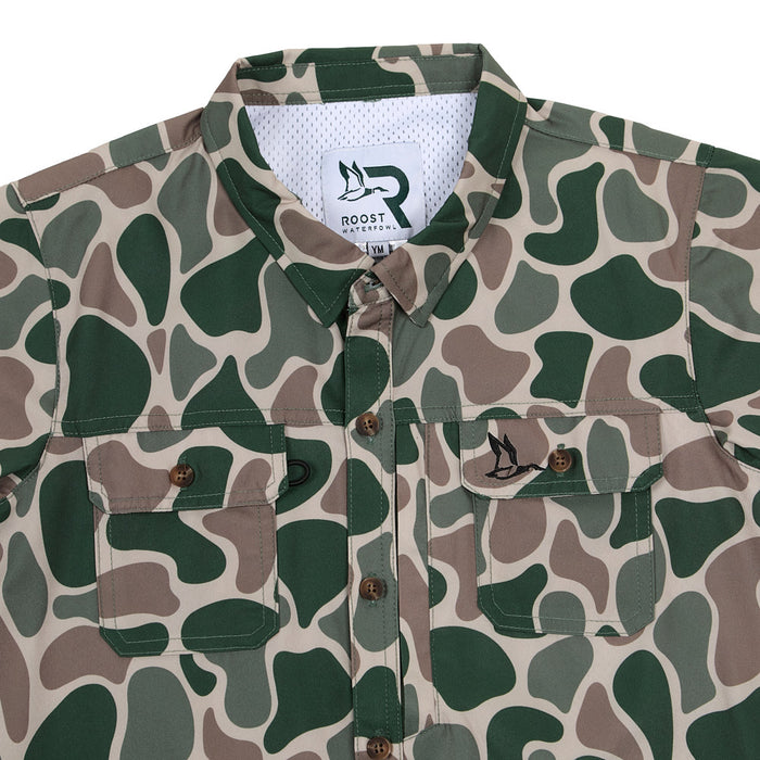 Fieldstone Boy's Roost Camo Button Shirt