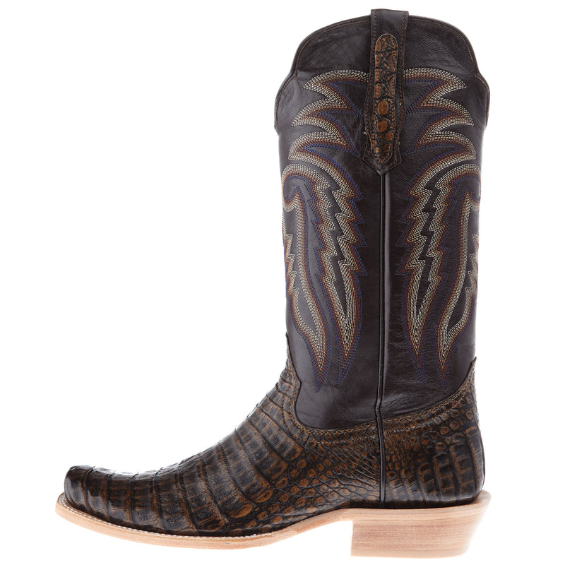 R Watson Boots Men's Chocolate Caiman 13in Chocolate Calf Top