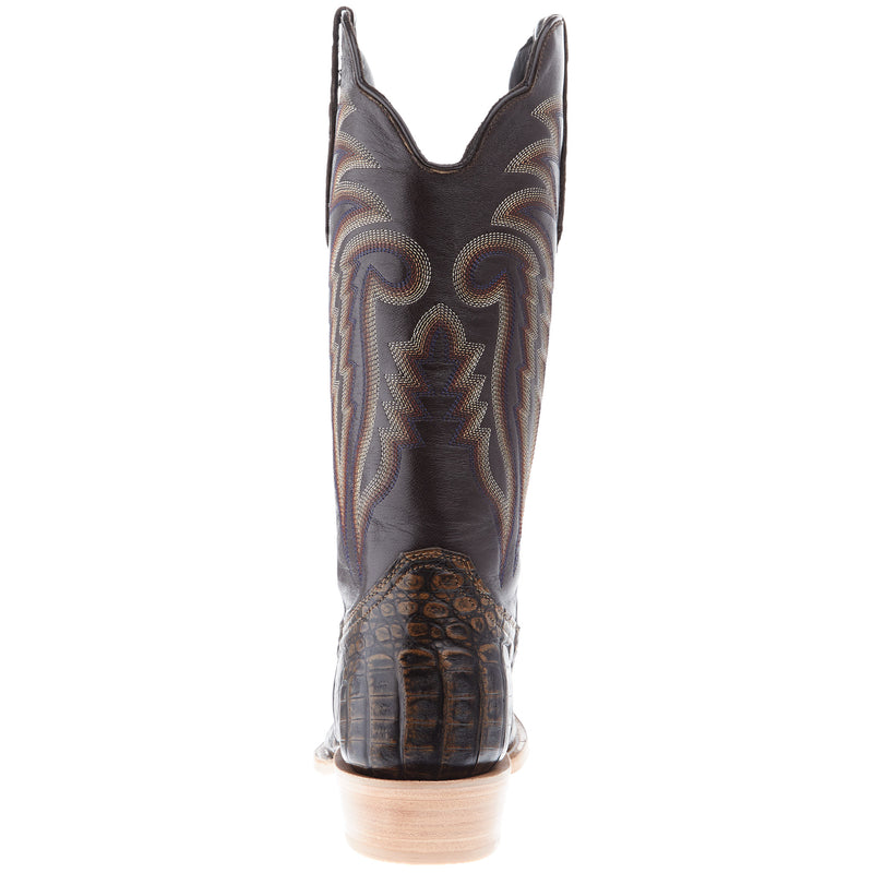 R Watson Boots Men's Chocolate Caiman 13in Chocolate Calf Top