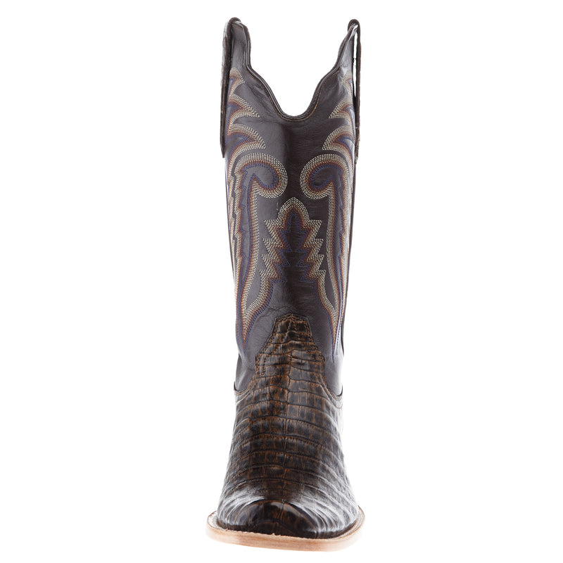 R Watson Boots Men's Chocolate Caiman 13in Chocolate Calf Top