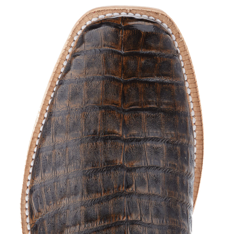 R Watson Boots Men's Chocolate Caiman 13in Chocolate Calf Top