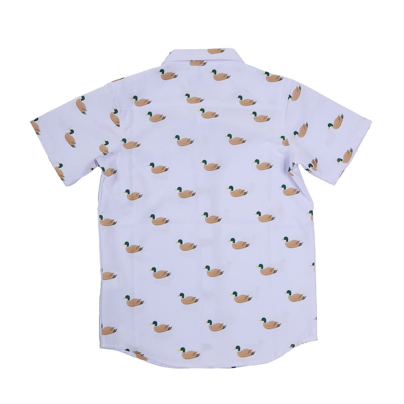 Fieldstone Boy's White Mallard Button Shirt