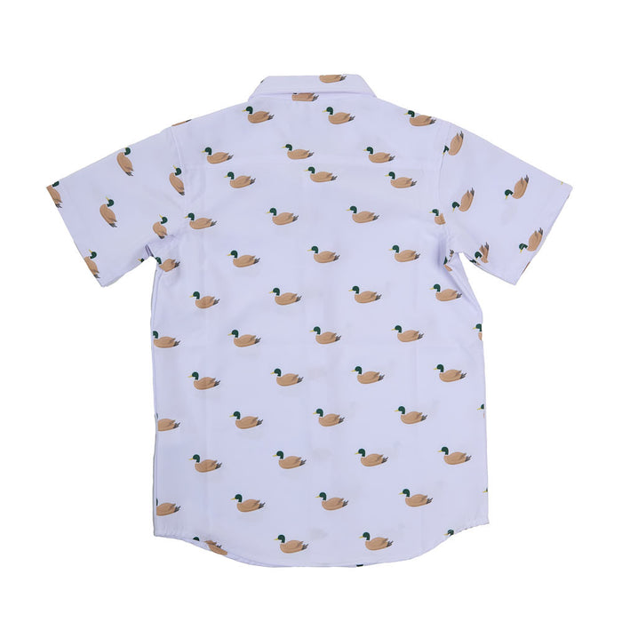 Fieldstone Boy's White Mallard Button Shirt