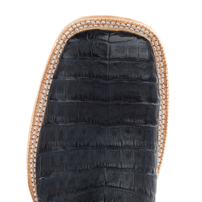 R Watson Boots Men`s Blue Jean Caiman Vamp 13 Inch Midnight Blue Cowhi