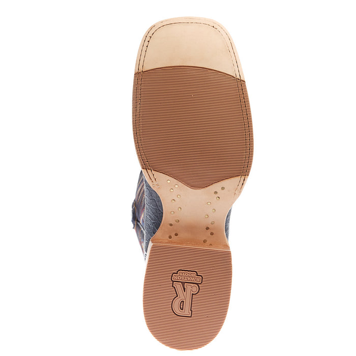 R Watson Boots Men`s Blue Jean Caiman Vamp 13 Inch Midnight Blue Cowhi