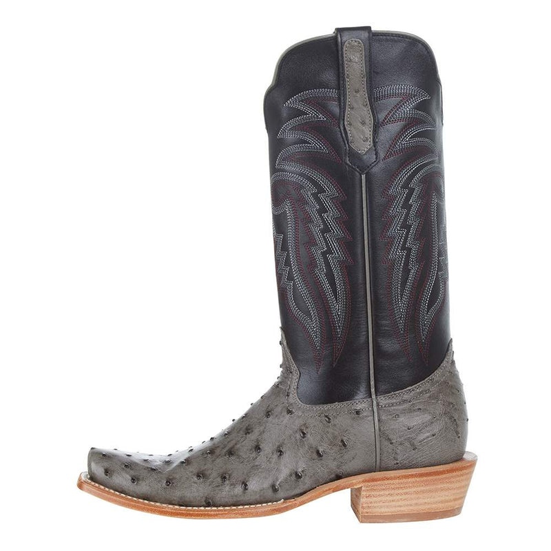 R Watson Boots Men`s Serpentine Bruciato FQ Ostrich 13in. Black Sinatra Cowhide