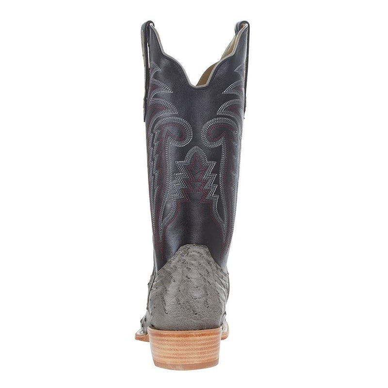 R Watson Boots Men`s Serpentine Bruciato FQ Ostrich 13in. Black Sinatra Cowhide