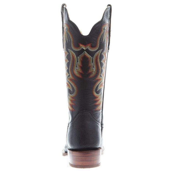 R Watson Boots Men's R. Black Smooth Ostrich Round Toe 13in