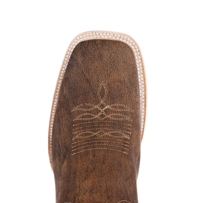 R Watson Boots Men`s Tan Nubuck Camel 11In Vella Rosa Top Cowboy Boot
