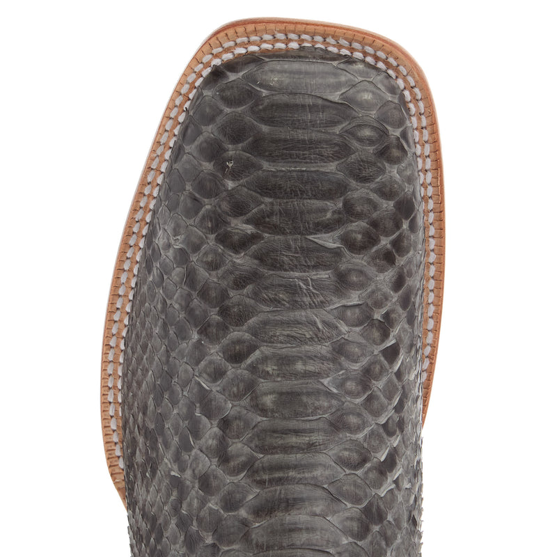 R Watson Boots Men`s Grey Sueded Black Cut Python 11In Deep Pacific Top Cowboy Boot