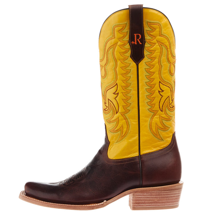 R Watson Boots Men's Pecan Cowhide Vamp 13in Cyber Goat Top