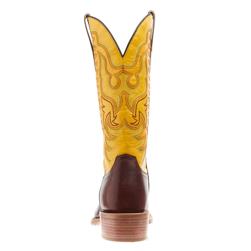 R Watson Boots Men's Pecan Cowhide Vamp 13in Cyber Goat Top