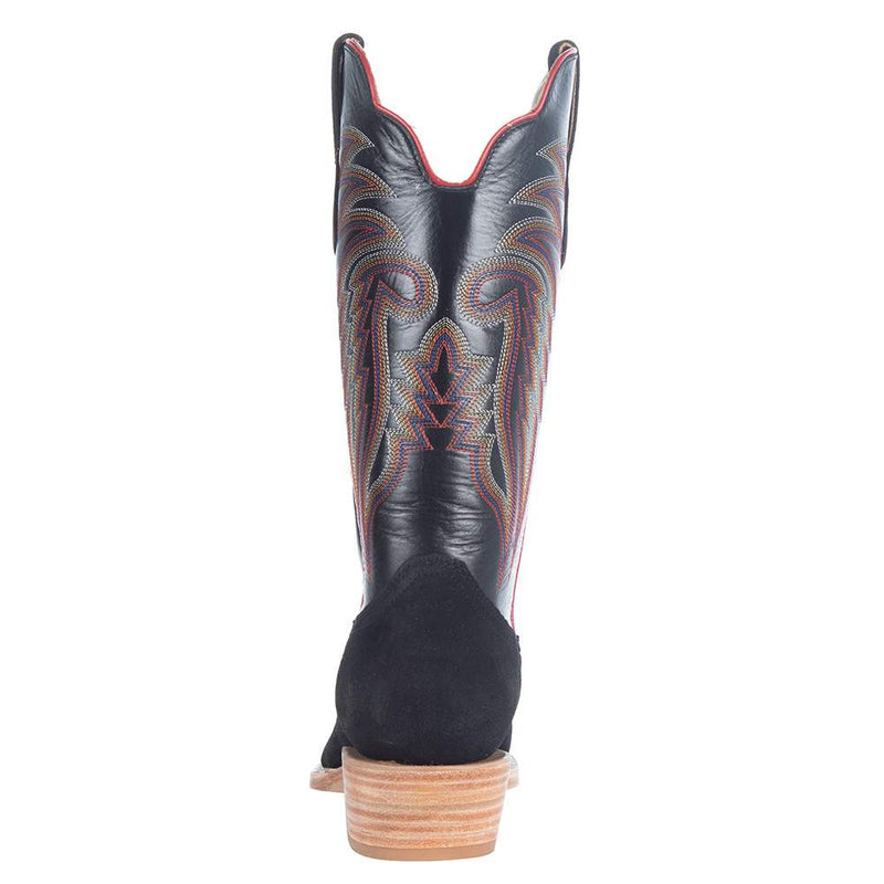 R. Watson Boots R Mens Black Rough Out 13In Black Cowhide Top Cutter Toe Boot
