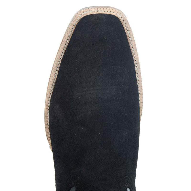 R. Watson Boots R Mens Black Rough Out 13In Black Cowhide Top Cutter Toe Boot