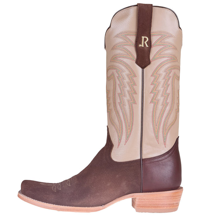 R Watson Boots Men's Chocolate Heavy Roughout Vamp 13in Bone Sinatra Top