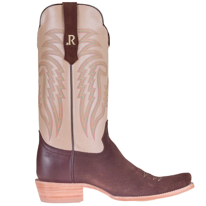 R Watson Boots Men's Chocolate Heavy Roughout Vamp 13in Bone Sinatra Top