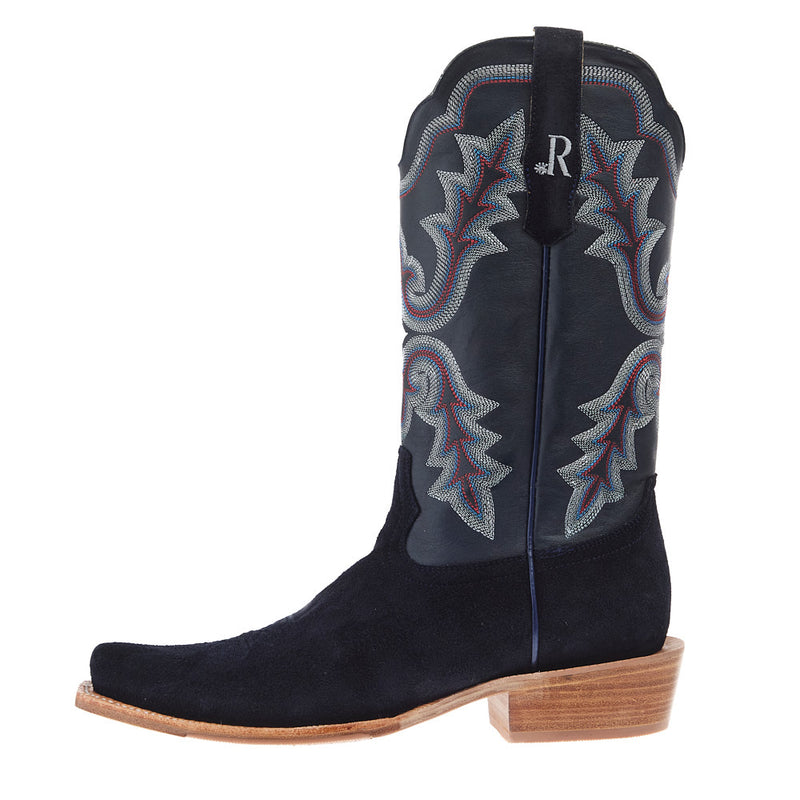 R Watson Boots Men's Dark Blue Roughout Vamp 13in Midnight Goat Top